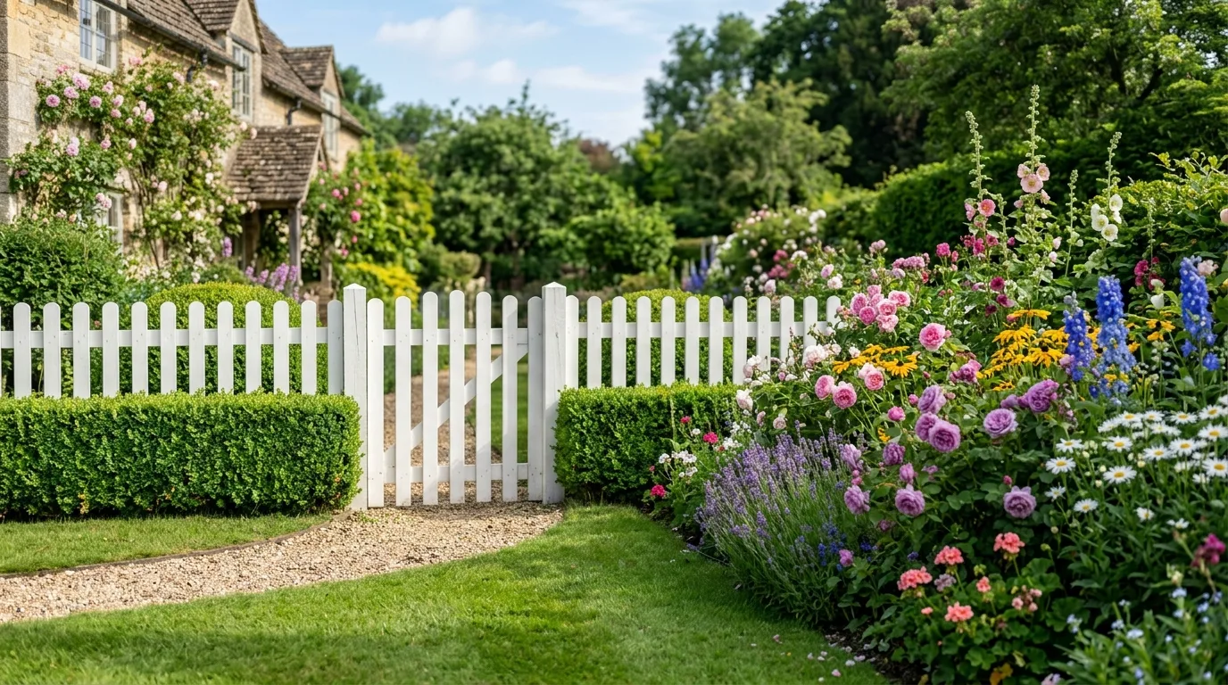 Flowering Border Along the Fence